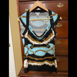 Turquoise and chain top